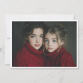 Watercolor Christmas Poinsettia Design Ankündigung (Rückseite)