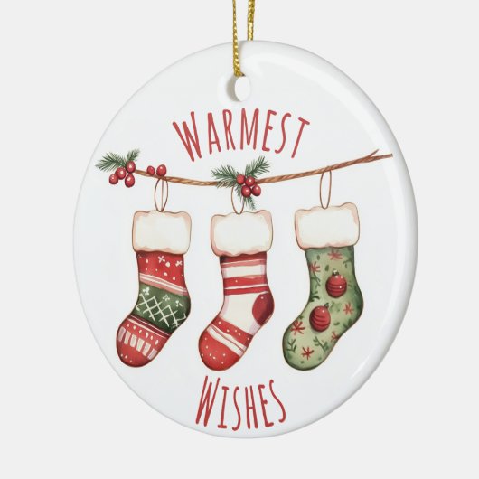 Watercolor Christmas Stockings Ornament (Links)