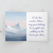 Watercolor Christmas Teacher Card – Festive Winter Karte (Innenseite)
