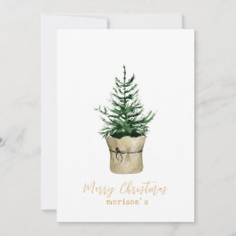 Watercolor Christmas Tree boho Stil Einladung
