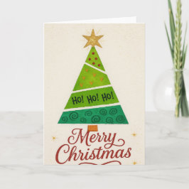 Watercolor Christmas Tree Card – Modern Holiday Karte