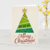 Watercolor Christmas Tree Card – Modern Holiday  Karte (Gelbe Blume)