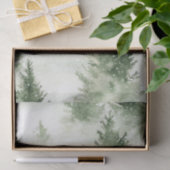 Watercolor Christmas Tree Holiday Pattern Seidenpapier (Geschenk)