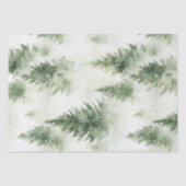 Watercolor Christmas Tree Holiday Pattern Seidenpapier (Vorderseite)