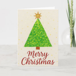 Watercolor Christmas Tree Karte