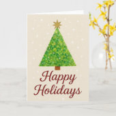Watercolor Christmas Tree Karte (Gelbe Blume)