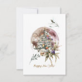Watercolor Christmas Tree Stationery  Mitteilungskarte (Vorderseite)