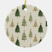 Watercolor Christmas Trees Personalized Ornament (Hinten)
