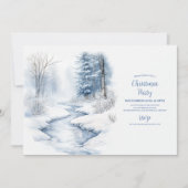 Watercolor Christmas Winter Wonderland Einladung (Vorderseite)