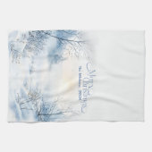 Watercolor Christmas Winter Wonderland Geschirrtuch (Horizontal)