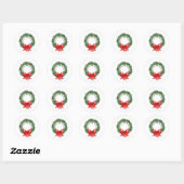 Watercolor Christmas Wreath Stickers (Blatt)