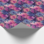 Watercolor Chrysanthemums Wrapping Paper Roll Geschenkpapier (Ecke)