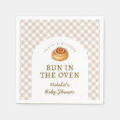 Watercolor Cinnamon Bun In The Oven Baby Shower Serviette (Vorderseite)