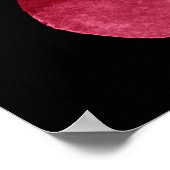 Watercolor Circles Black Background Patches Poster (Ecke)