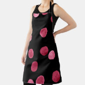 Watercolor Circles Black Background Patches Schürze (InSitu)