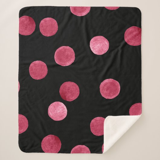 Watercolor Circles Black Background Patches Sherpadecke (Vorderseite)