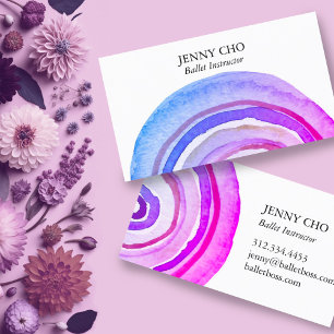 Watercolor Circles Rating Abstrakt Minimalistisch Visitenkarte