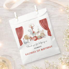 Watercolor Circus Animals Birthday Thank you Geschenktütchen