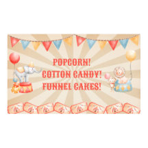 Watercolor Circus Animals Geburtstagsparty