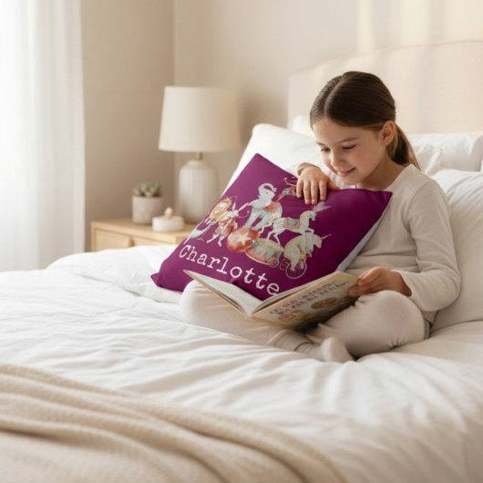 Watercolor Circus Animals Juggling Elephant Design Kissen