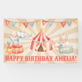 Watercolor Circus Animes Geburtstag Banner