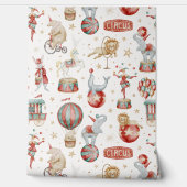 Watercolor Circus Performers and Animals Wallpaper Tapete (Abrollen)