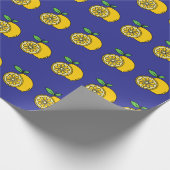 Watercolor Citrus & Blue Mediterranean Tile Gift Geschenkpapier (Ecke)