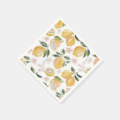 Watercolor Citrus & Blueberry Pattern Serviette (Ecke)