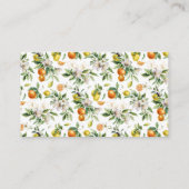 Watercolor Citrus Bridal Shower Bring A Recipe Begleitkarte (Rückseite)