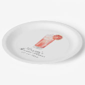 Watercolor Citrus Cocktail Bridal Shower Pappteller (Schrägansicht)