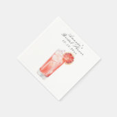 Watercolor Citrus Cocktail Bridal Shower Serviette (Ecke)