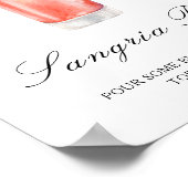 Watercolor citrus cocktail - sangria bar poster (Ecke)