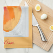 Watercolor Citrus Fruit – Farmhouse Geschirrtuch (Viertel Falte)