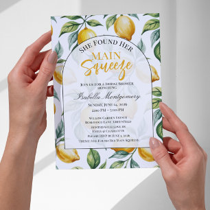 Watercolor Citrus Main Squeeze Brautparty Einladung