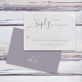 Watercolor Classic Lilac Lavender RSVP Karte