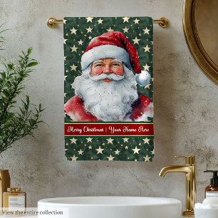 Watercolor Classic Santa Claus Badetücher - Gesche Badhandtuch Set