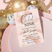 Watercolor Cloud Nine Sky Pink Girl Baby Dusche Einladung