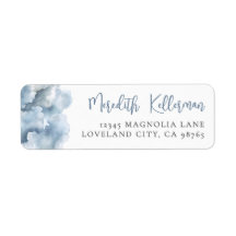 Watercolor Cloud Return Address