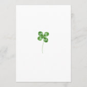 Watercolor Clover Meadow Baby Shower Einladung (Rückseite)