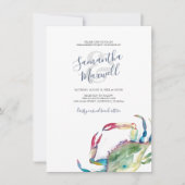 Watercolor Coast Crab Engagement Party (Vorderseite)