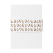 Watercolor Coastal Oyster Wedding Einladungsbanderole (Rückseitenbeispiel)