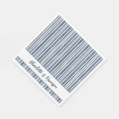 Watercolor Coastal Seascape Blue Striped Wedding  Serviette (Ecke)