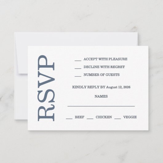 Watercolor Coastal Seascape Blue Wedding RSVP Karte (Vorderseite)