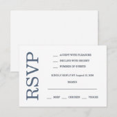 Watercolor Coastal Seascape Blue Wedding RSVP Karte (Vorne/Hinten)