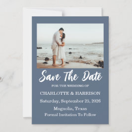Watercolor Coastal Seascape Wedding Save The Date Magneteinladung