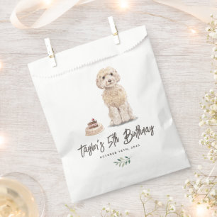 Watercolor Cockapoo Hund Geburtstag Vielen Dank Geschenktütchen