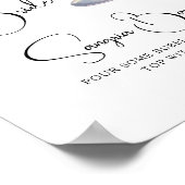 Watercolor Cocktail Bridal shower Sangria bar Poster (Ecke)