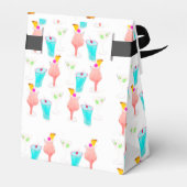 Watercolor Cocktail Margarita Muster Danke Geschenkschachtel (Rückseite)