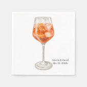 Watercolor Cocktail Serviette (Vorderseite)