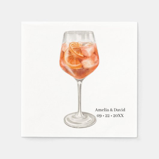 Watercolor Cocktail Serviette (Vorderseite)